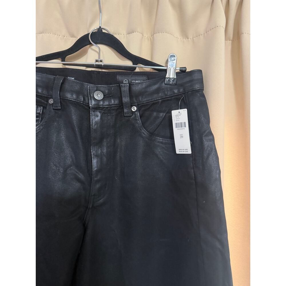 AG HATTIE CROP COATED HIGH RISE BARREL JEAN SIZE 29 - Picture 9 of 10